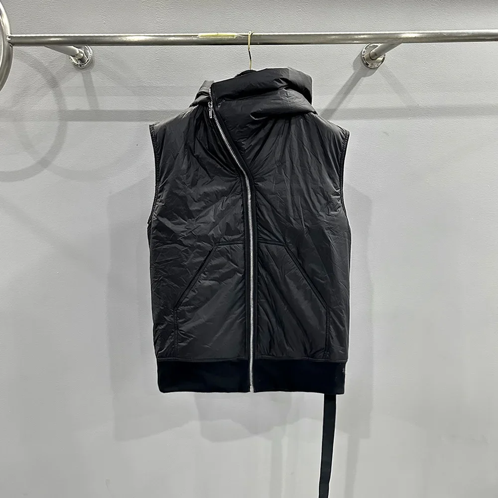 Description Picture 3 of itemBrand Rick Men Casual Vest Wizarding Hat Sveless Diagonal Zipper Thin Coat Jacket Vest