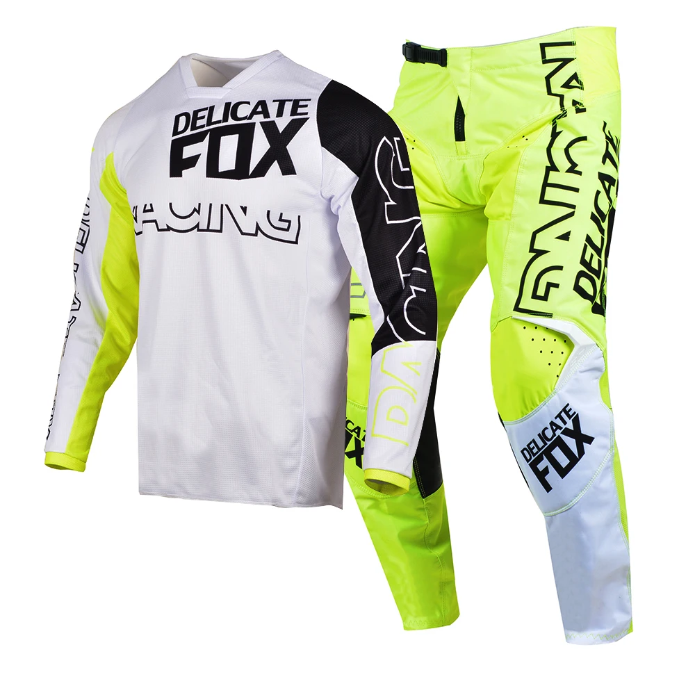 Motocross Gear Set Delicate Fox 180 Skew Jersey Pants Enduo MX Combo Outfit ATV UTV Bike Off-road Cycling Blue Red Kits For Men