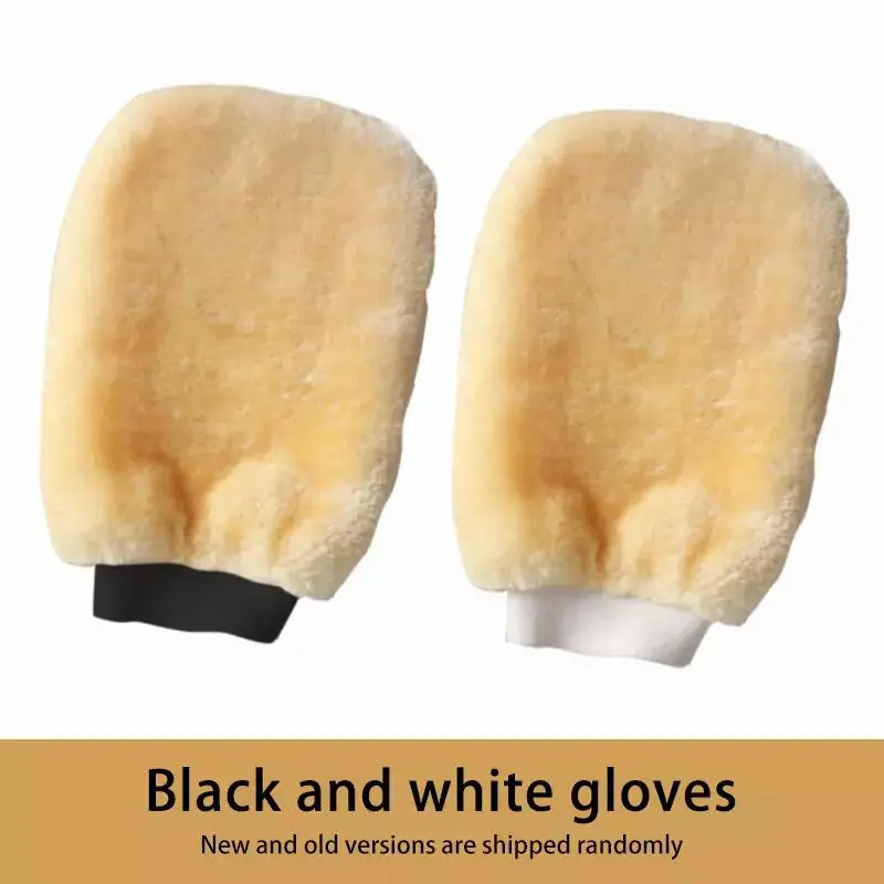 SEAMETAL Waterproof Car Wash Microfiber Gloves Soft Thickened Wool Plush Car Cleaning Mitt Double-faced Glove Car Wash Supplies 6