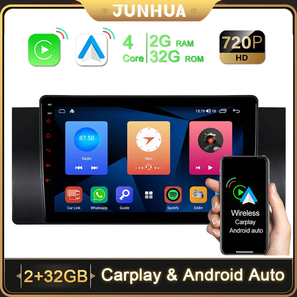 9 Wireless Carplay Android Auto 1280*720P 2GB RAM 32GB ROM DSP Auto G