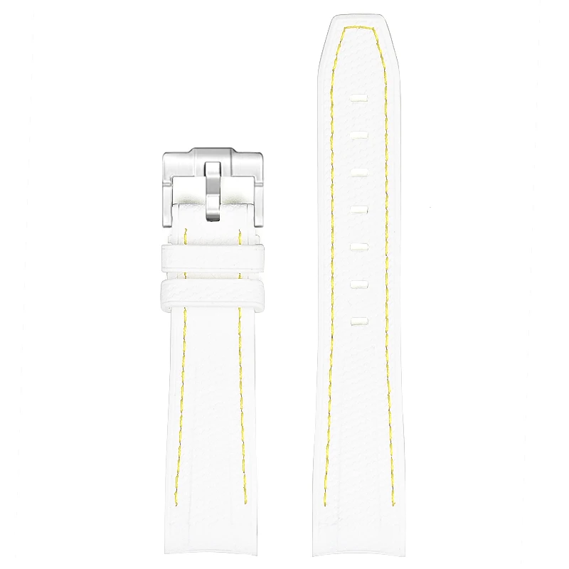 Silicone Rubber Curved End Diving Wrist Band Strap - 20mm