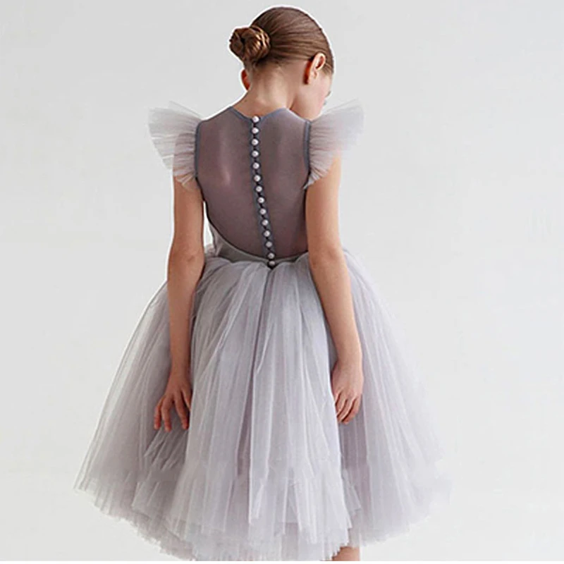 Teenage Girls Dress Children's Clothing Party Elegant Princess Long Tulle Baby Girls Kids Lace Wedding Ceremony Dresses - Image 2