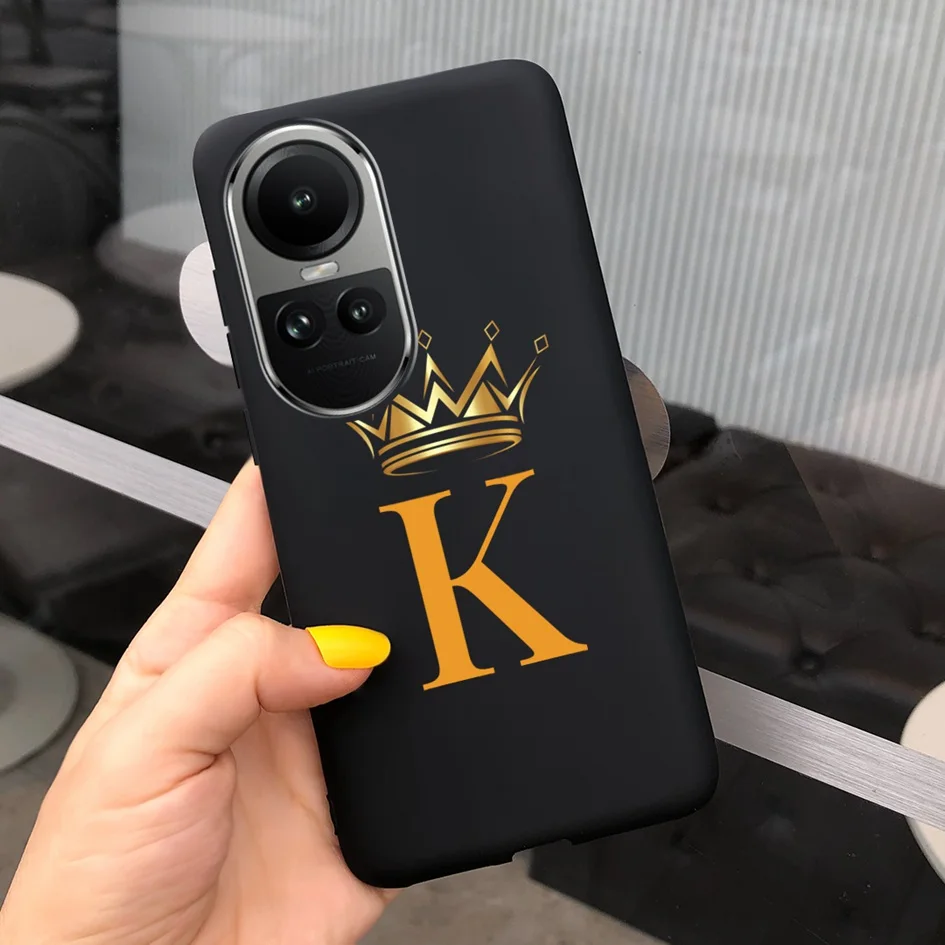 Crown Letters Slim Soft TPU Protective Case - Cute Bumper Cover