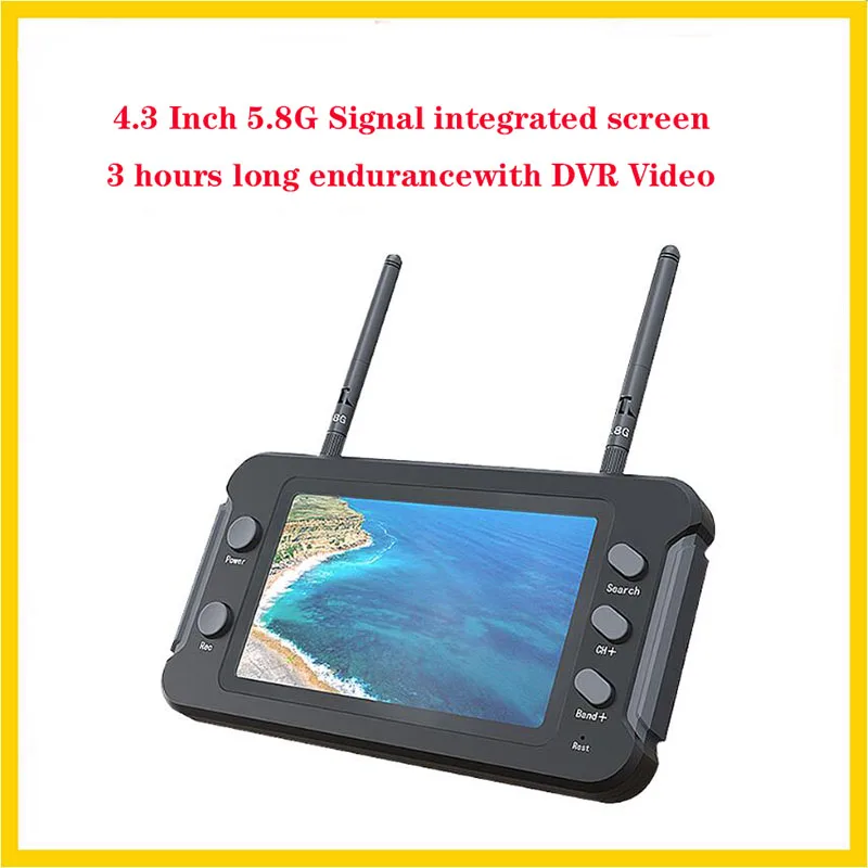 

5.8G FPV Monitor with DVR 40CH 5803 MINI 4.3 Inch LCD Display 16:9 NTSC/PAL Auto Search Video Recording RC FPV Multicopter