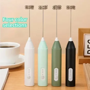 MINI Milk Frother USB Rechargeable 3 Speeds Foam Maker Coffee Whisk Mixer Electric Handle Blender Egg Beater Hot Cooking Tools 1