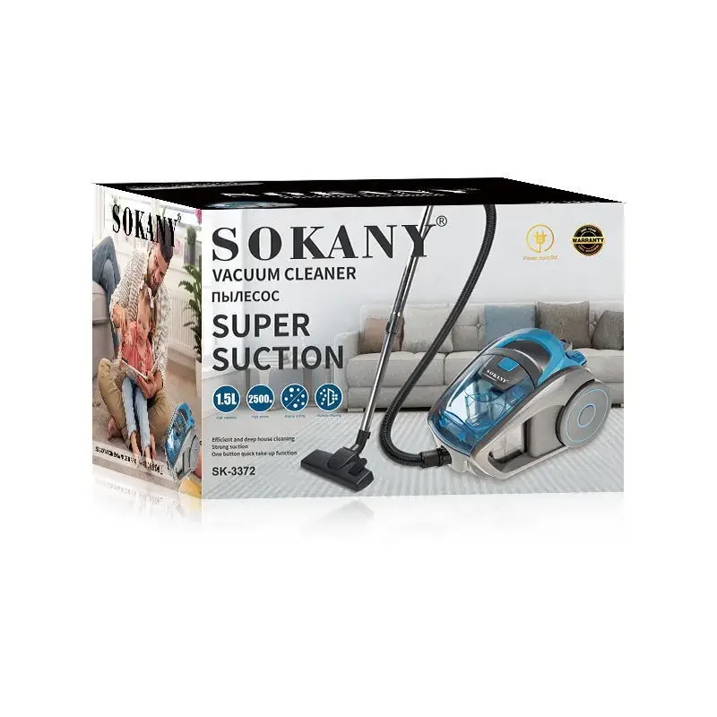 Houselin 2800W Bag Can Vacuum Cleaner, Corded Vacuum Cleaner, 1.5 Litre Capacity, Wet & Dry, Aluminium Telescopic Pole 6
