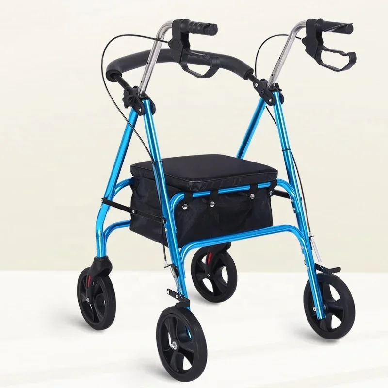 Prodotti Per La Riabilitazione Del Metallo Deambulatore In Alluminio Leggero Con 4 Ruote Per Adulti Deambulatore Per La Spesa Anziani