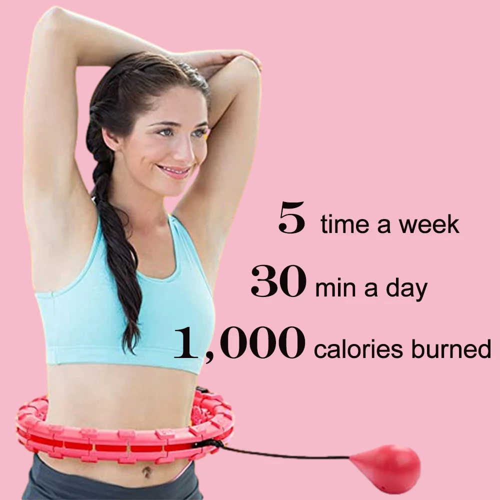 24 Section Adjustable Massage Fitness Hoop Abdominal Thin Waist Exercise Detachable Smart Sport Hoops Training Weight Loss