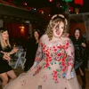 Colorful Embroidery Tulle A Line Wedding Dress Customized Sheer Top V Neck Backless Plus Size Maxi Fairytale Garden Bridal Gown 5