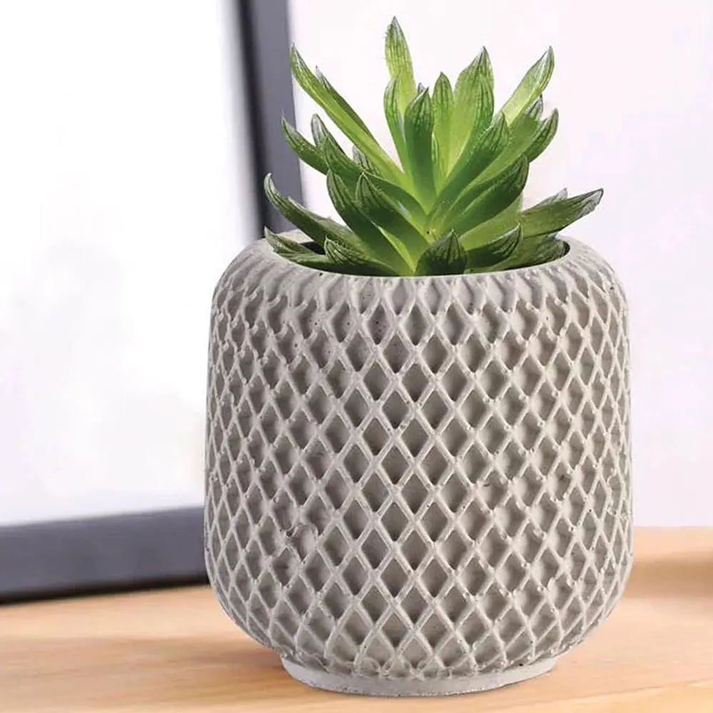 Large Geometric Flowerpot and Candle Holder Silicone Mold