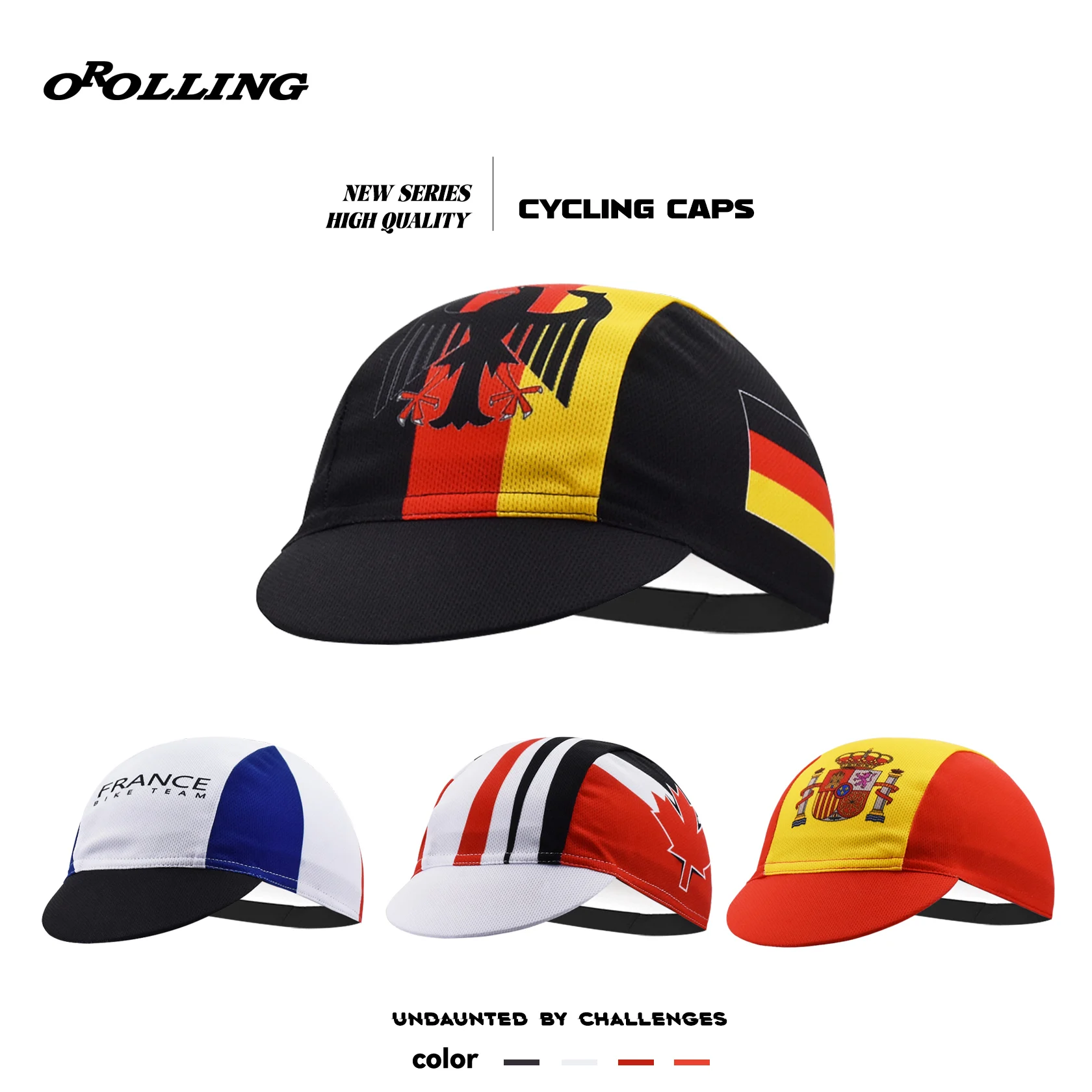 Multi Styles Bike Spain Germany Canada France New Classical Cycling Caps OSCROLLING Gorra Ciclismo Unisex 2