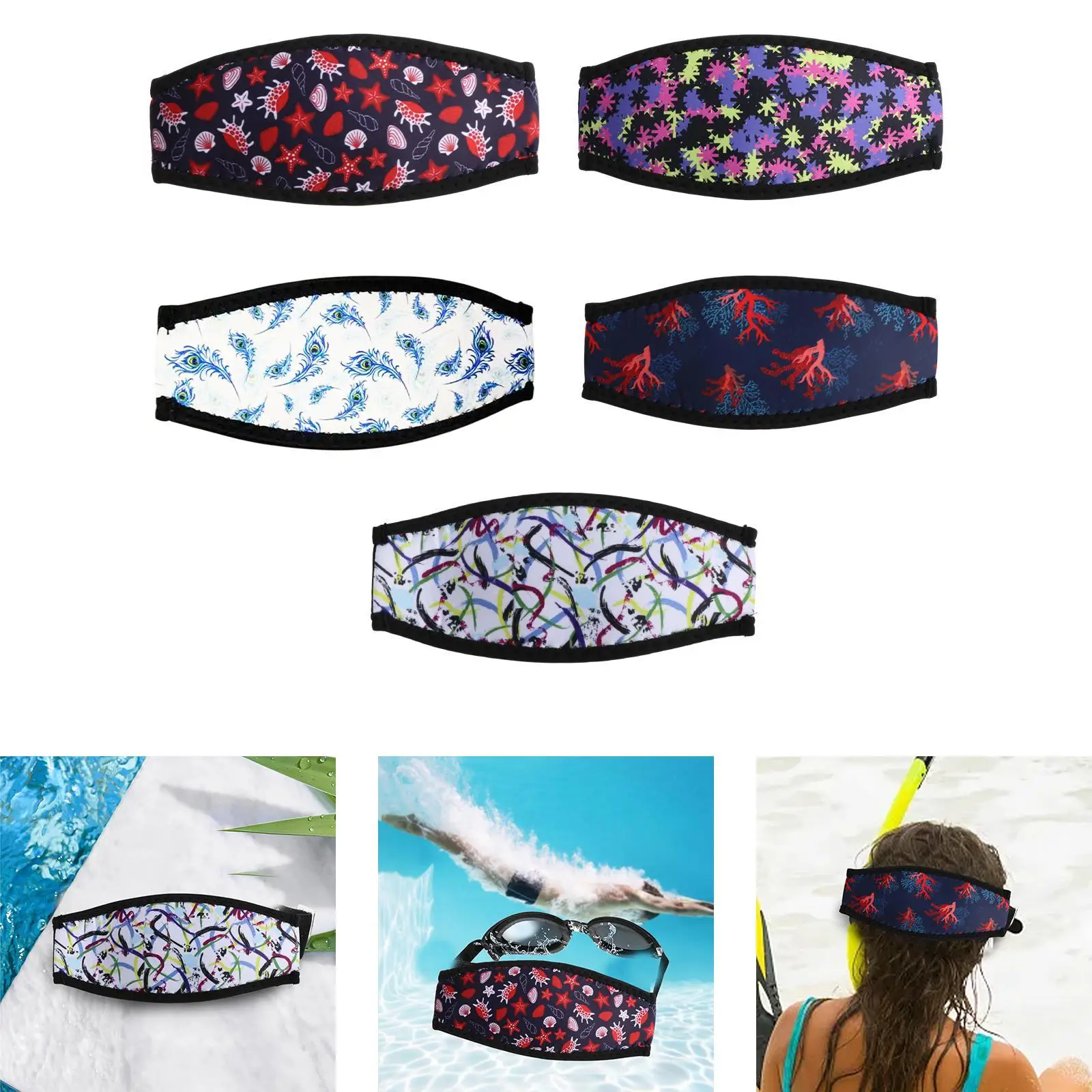 Diving Mask Strap Neoprene Cover Dive Wrapping Men Women Hairband Protection for Diving Mask Strap Neoprene Cover Dive Wrapping Men Women Hairband Protection for