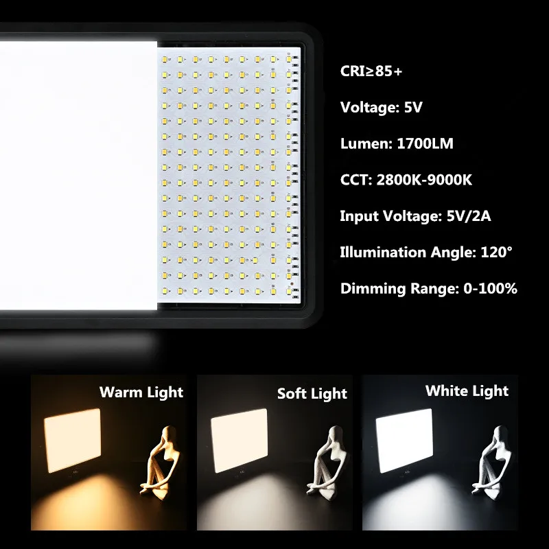 Painel Led Fotografia Luz com Tripé Stand Photo Studio Lamp Kit Iluminação para Shoot Live Streaming Youtube 12 - Image 2