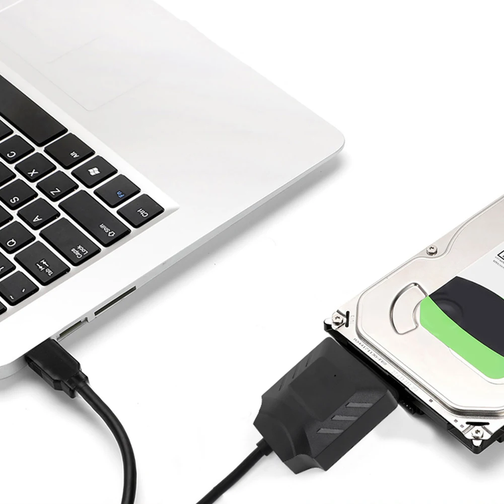 Sata to USB 3.0 어댑터 케이블, 지지대 22 핀 외장 하드 드라이브 변환기, 12V, 2.5 3.5 인치 HDD/SSD 하드 드라이브 디스크용
