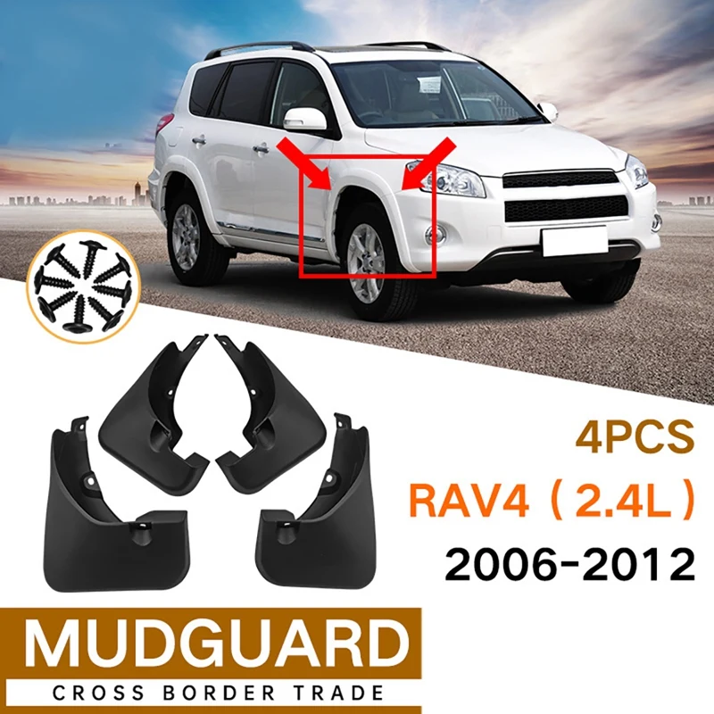 Car Mudflaps For Toyota RAV4 2.4L 2006 2012 Mudguard Fender Mud Flap