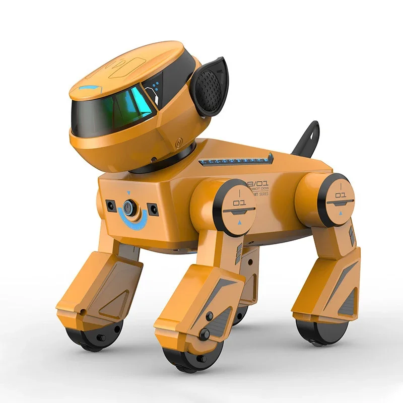 Funny RC Robot Electronic Dog Stunt Dog Voice Command Programmable Touch-sense Music Song Robot Dog for Children's Toys