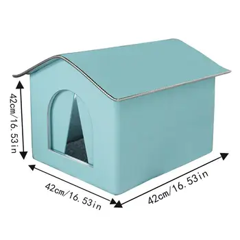 Outdoor Cat House Foldable Warm Pet Cave for Winter Waterproof Rainproof Kitten Cave Pet Tent Bunny Bed for Feral Cat Puppy 6