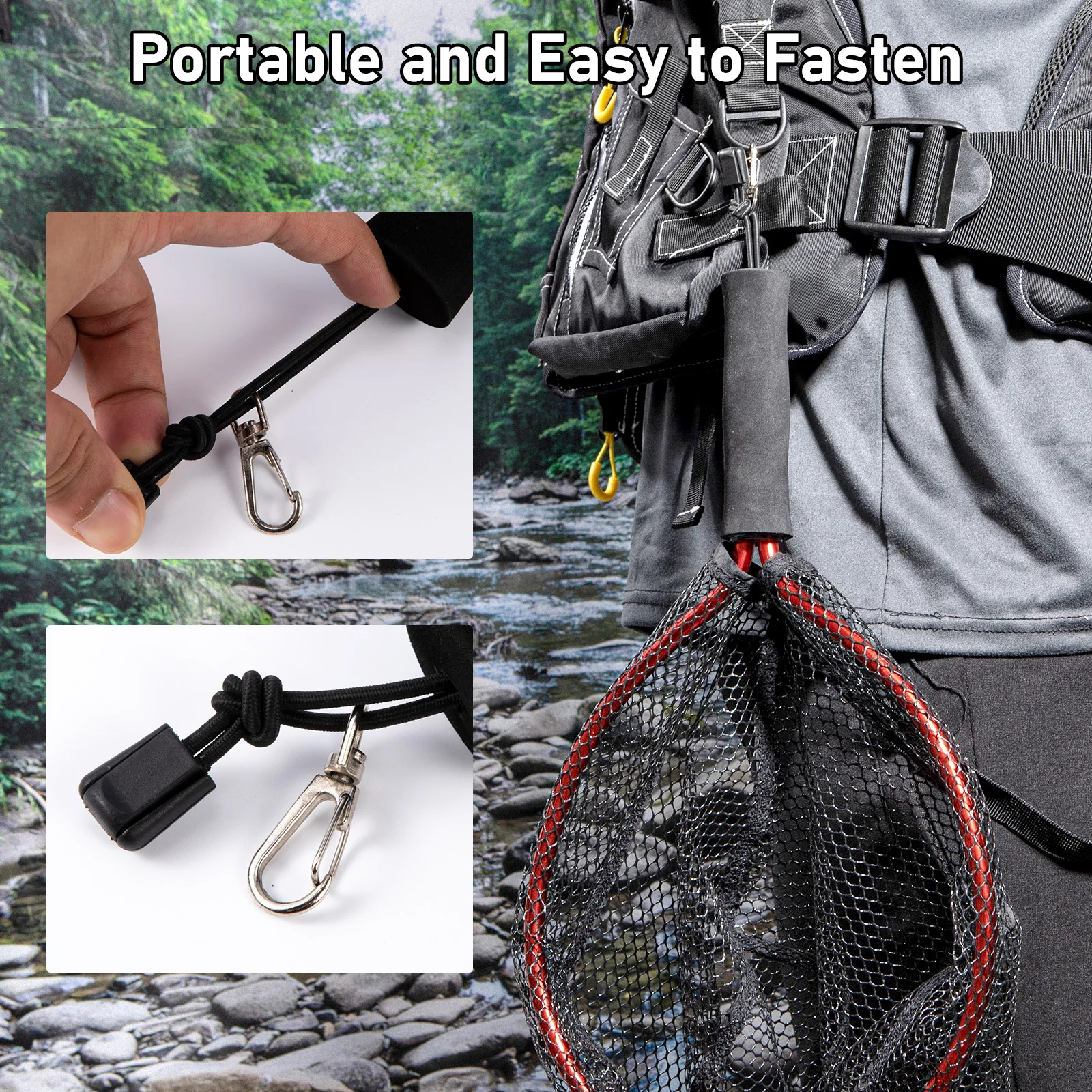 Mini Fly Fishing Net Non-Slip Wear-resistant Landing Dip Fish Net