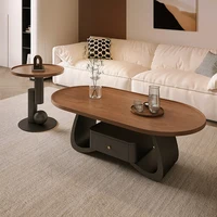 Cream Wind Coffee Table – Light Luxury Nordic Style, Clear Storage, Cute Minimalist Side Table for Living Room - Image 4