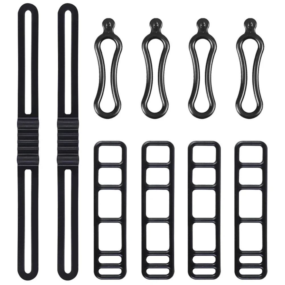 Bike Silicone Strap 10pcs Bands Rubber for Bicycle Headlight Taillight Fixing Universal Accessories