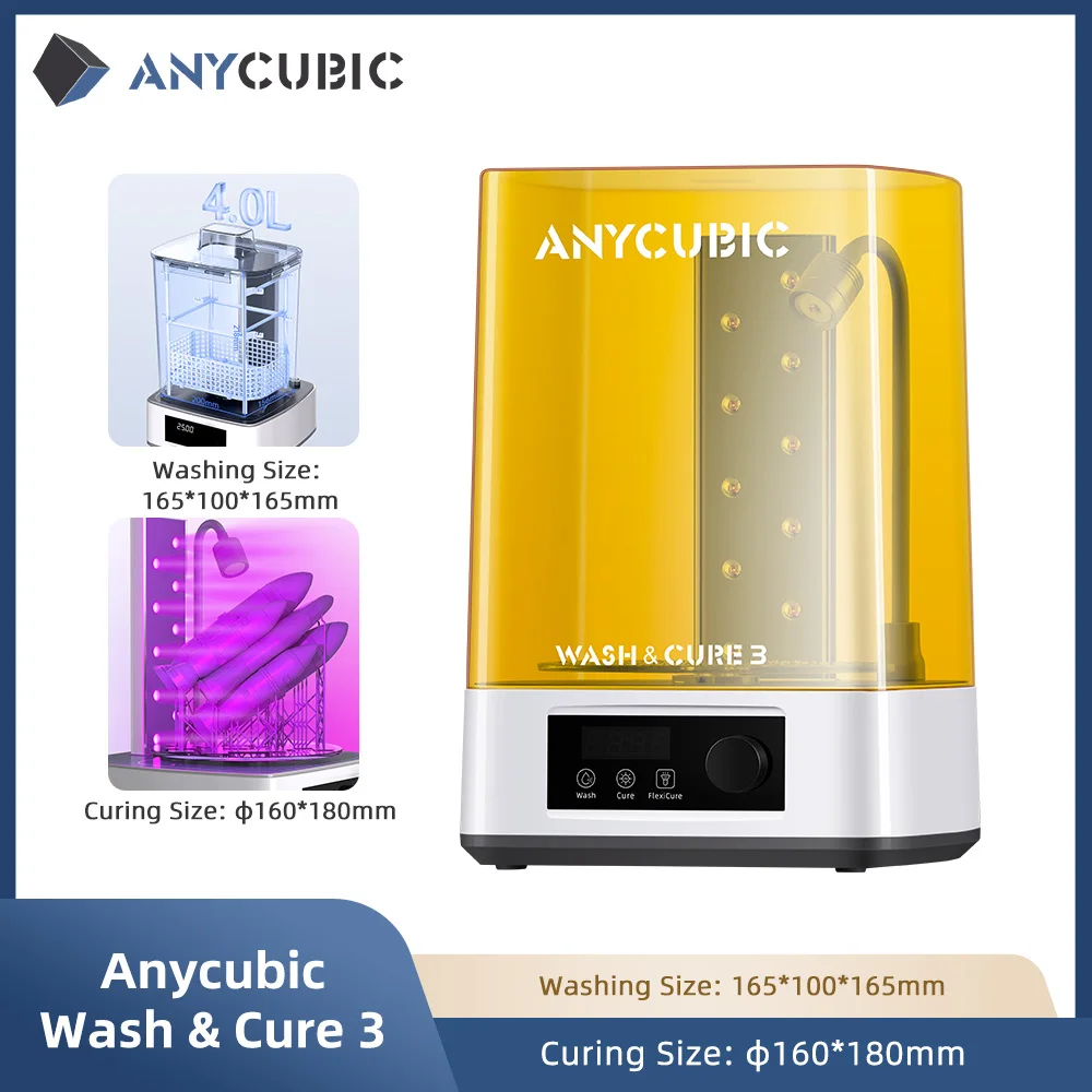 ANYCUBIC Wash & Cure 3 Washing and Curing Machine For LCD SLA Resin 3D  Printer Printed Model For Photon Mono 2/ D2 - AliExpress