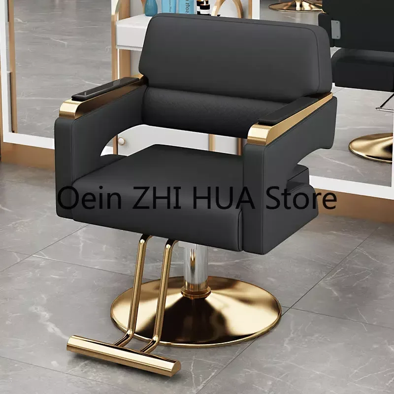 Recliner Makeup Barber Chairs Nail Salon Dentist Workshop Adjustable Barber Chairs Barbers Hydraulic Cadeira  Furniture QF50BC