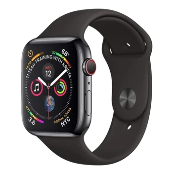 Apple Watch Series 4 (GPS , 44MM) - Space Gray Aluminum Case with Black Sport Band (Renewed) 2