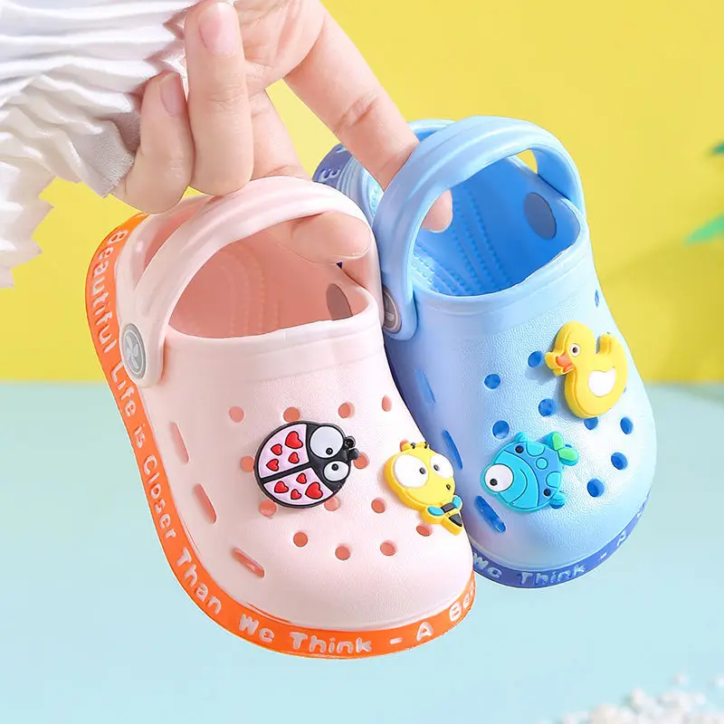 Summer sandals kids Mules Baby Boys Girls Cartoon baby Sandals Flat Heels Solid Cartoon Slippers Children's Garden Shoes kids sandals