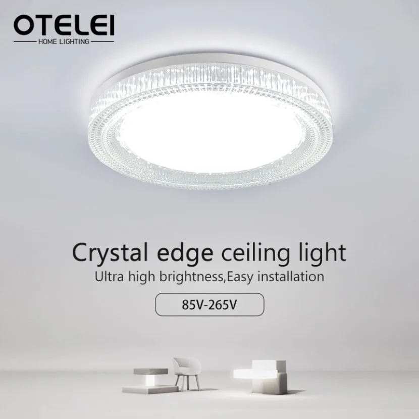 Circular LED Ceiling Light Modern Creative Crystal Light Living Room Bedroom Corridor Interior Decoration Light AC85-265V