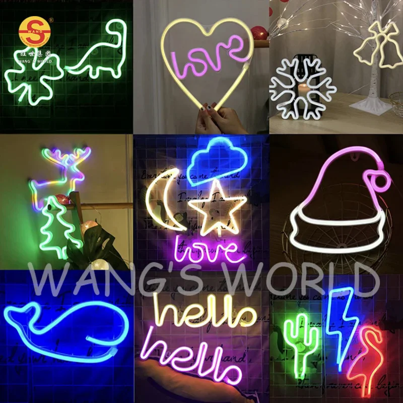 Custom Wall Hanging Custom LED Light Neon Sign Multiple Designs Desktop Neon Lights