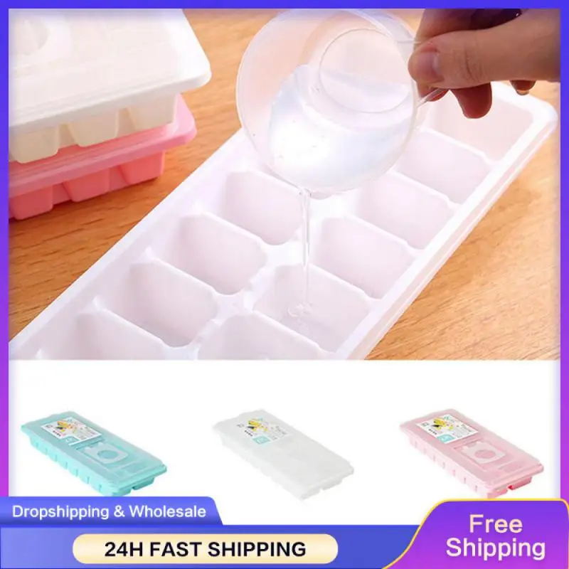 Ice Block Maker Tray 6/16 Cell Ice Cream Maker Mold With Lid For Ice Cream Party Whiskey Cocktail Ice Tray Kitchen Bar Tool