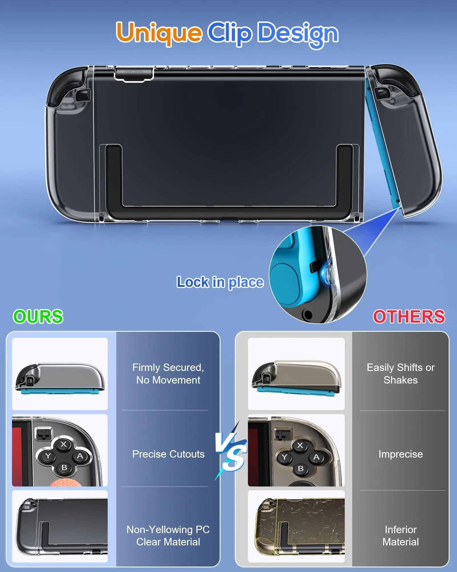 Transparent Shockproof Protective Case for Nintendo Switch 2 Console