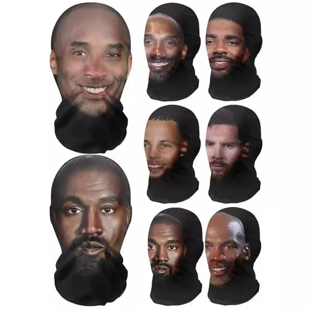 Rapper Realistic Face Mask Mesh Sports Singer Rapper Star Men Trump Role Play Headdress Hip Hop Funny For Cosplay Props Costume face mask,3d face masks