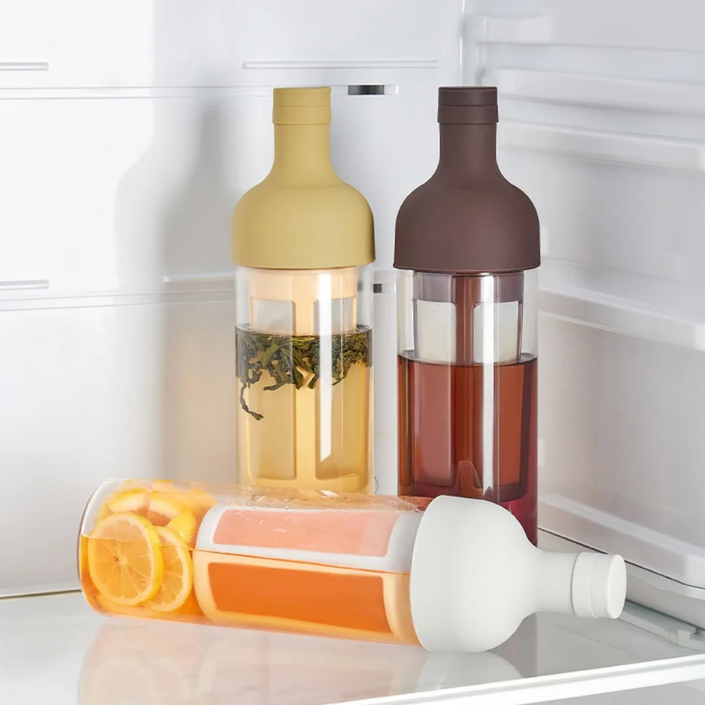 Manual Cold Brewer Pot High Borosilicate Glass Household Cold Brew Bottle Cold Brew Fruit Tea Kettle for Home Use Coffee Pot