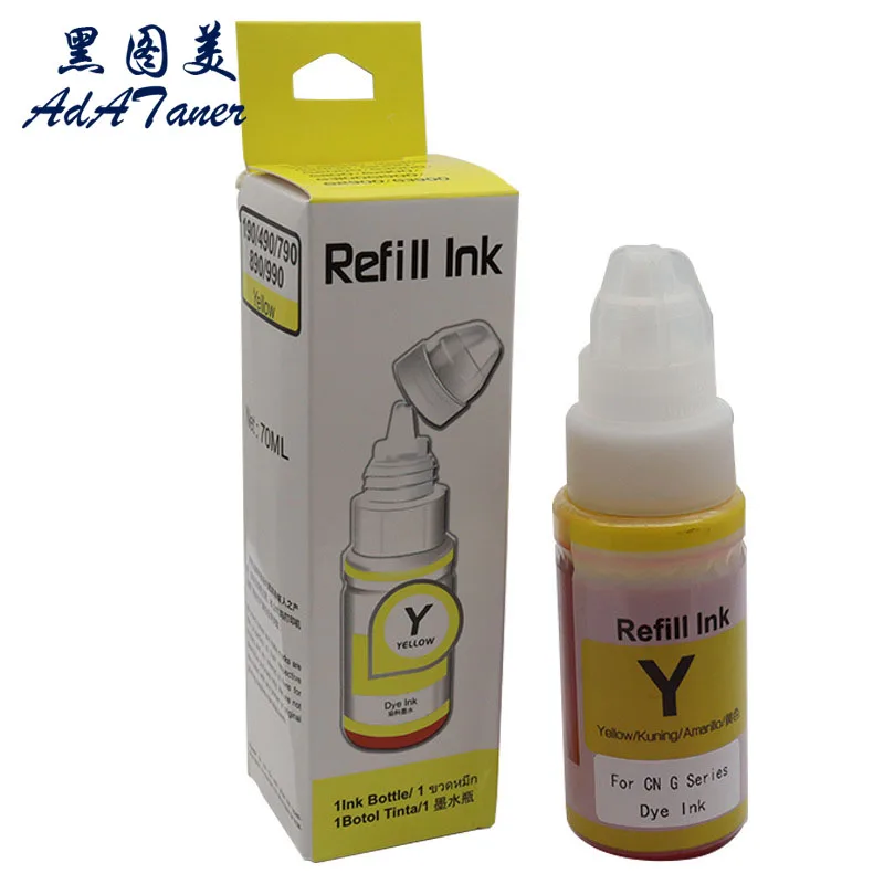 Compatible Bottle Water Based Refill Tintas Ink GI190 GI 190 GI-190 Compatible Bottle Water Based Refill Tintas Ink For Canon PIXMA G1110 G2100 G2110 G3110 G1100 G3100 Printer
