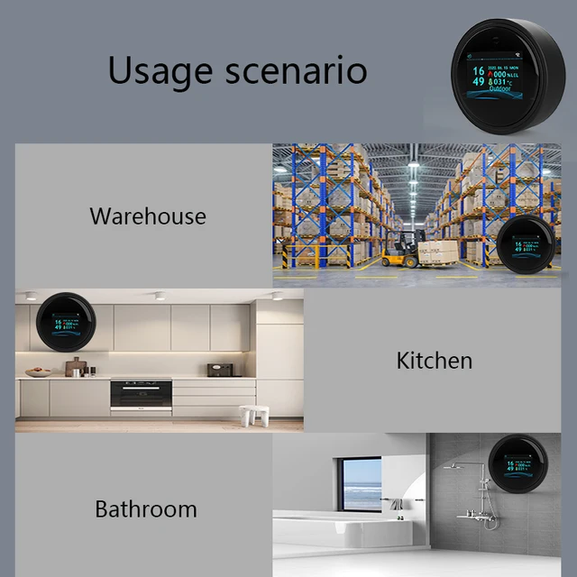 Wifi Natural Gas Sensor Tuya Smart Alarm Gas Leakage Detector Fire Security Digital LCD Temperature Display for Home Kitchen - Image 4