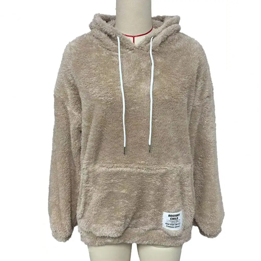 

Women Hoodie Fashionable Women's Hoodies with Large Pockets Cozy Plush Tops for Autumn Winter Featuring Drawstring for Women