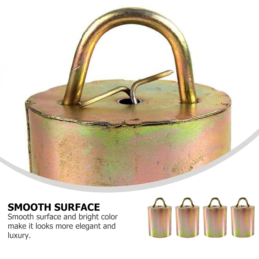 4 Pcs Galvanized Cow Bell Cowbell Tin Bells Farm Animal Long Distance Loud Livestock Anti Lost Pendant