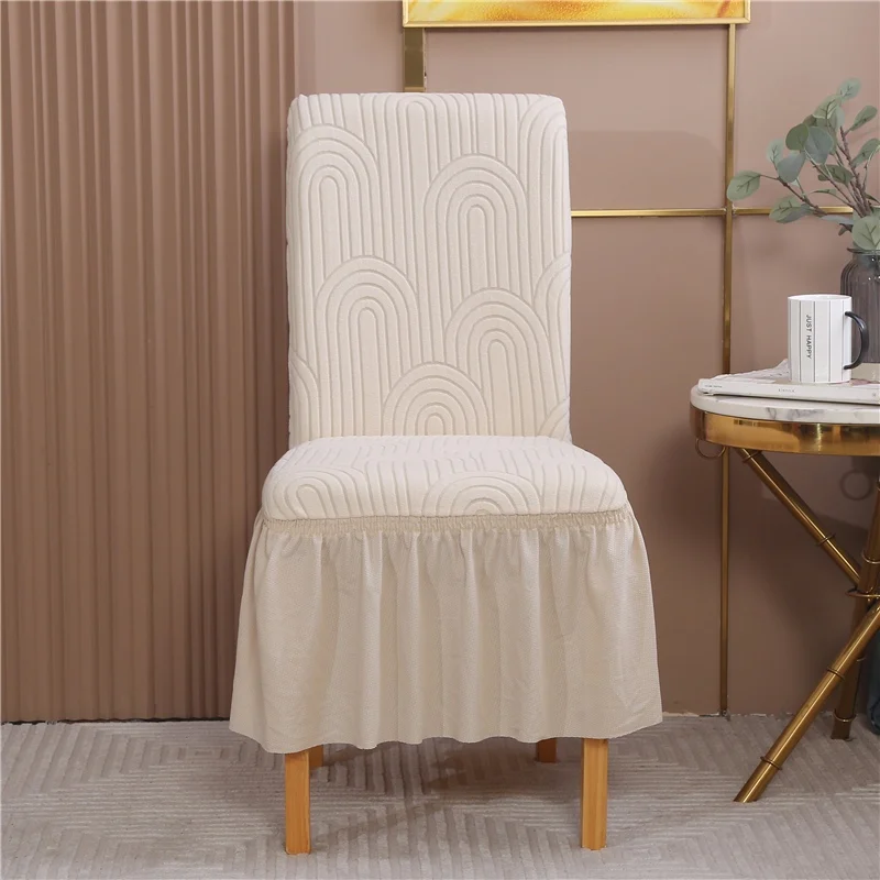 1/4Pcs Thickened Jacquard Elastic Chair Cover for Household Universal All-inclusive Elastic One-piece Dining Chair Cover 3