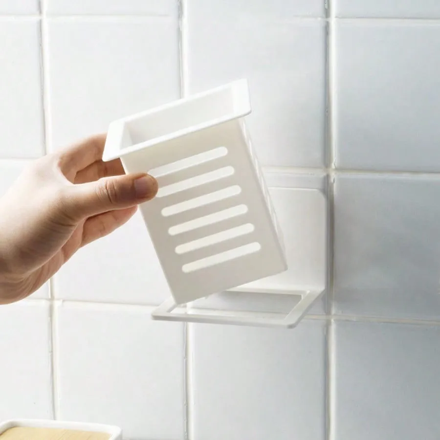 Toothbrush Holder Household Wall Mounted Storage Tube Kitchen Chopsticks Forks Spoons Essential Organize Tools Bathroom wall mounted storage hook bathroom storage rack