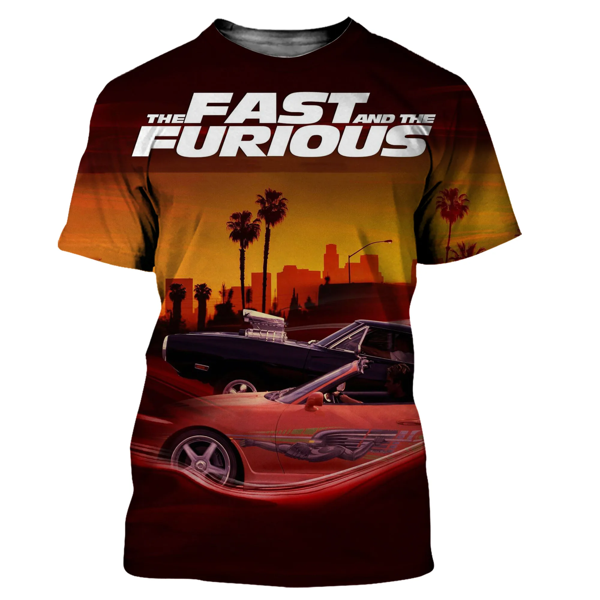 Tshirt Hot Movies Fast And Furious 3D Print Boys Girls Unisex Streetwear Casual Fashion T Shirt Harajuku Tees Top Abbigliamento Per Bambini