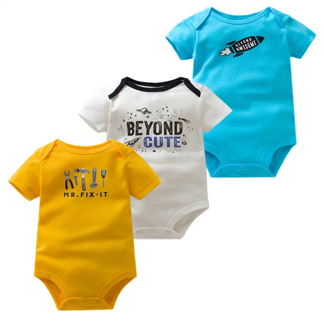 The Caleb - Baby Unisex 4pcs Cartoon Print Bodysuits AC