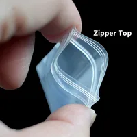 100pcs Extra Thick Transparent PE Zip Lock Bags Plastic Food Pouch Zipper Reusable Small Accessories Storage USB Battery Packing 2