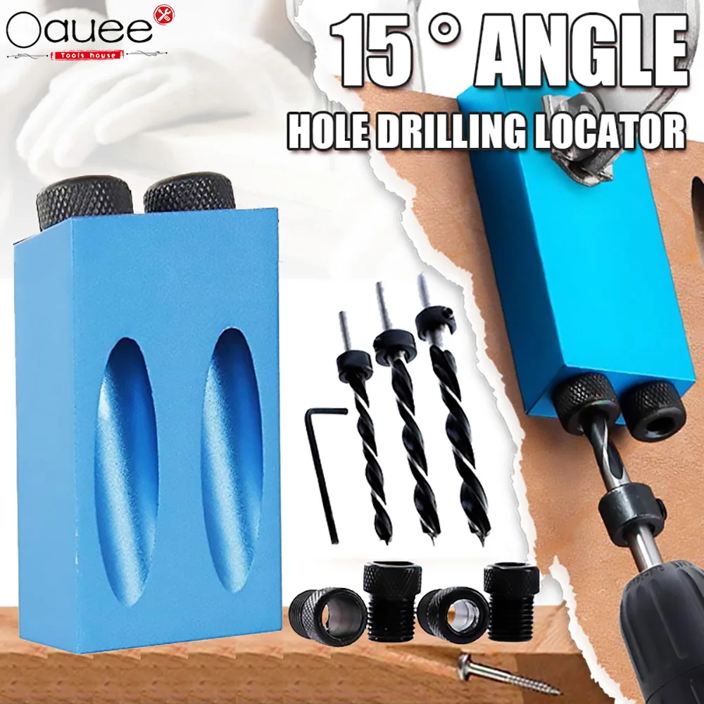 Pocket Hole Jig Woodworking Degree Pocket Hole Drilling Set Drilling Pocket Holes Drill
