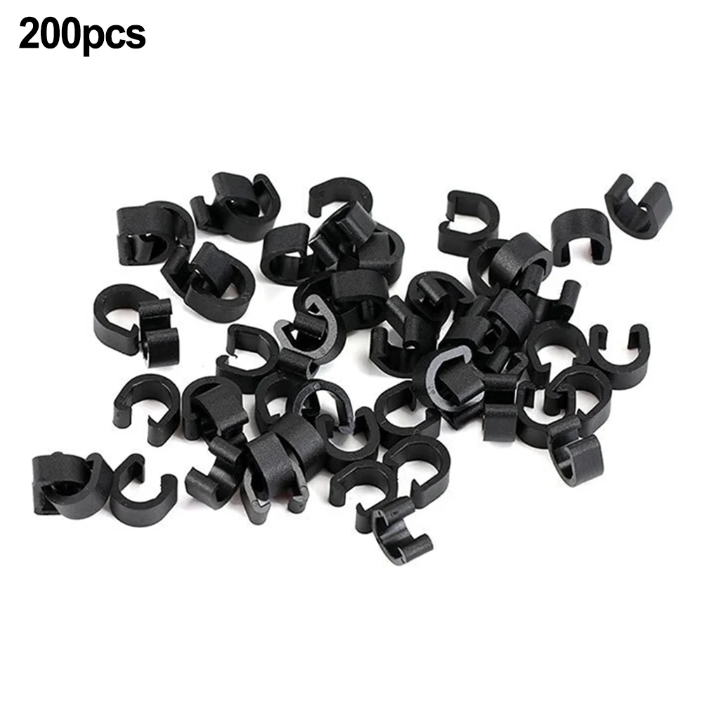 

Brand New C Shaped Clips Shifter Tube Clip 20/200pcs Bicycle Accessories Black/Green/Red Brake Oil Pipe Buckle