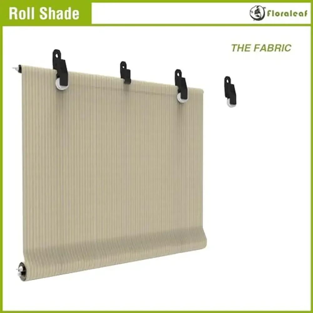 Roller Shades Window Blinds Porch Balcony Sunshade Privacy 4'W x 6'H Outdoor Patio Deck Pergola Gazebo Shade Screen UV Blocking