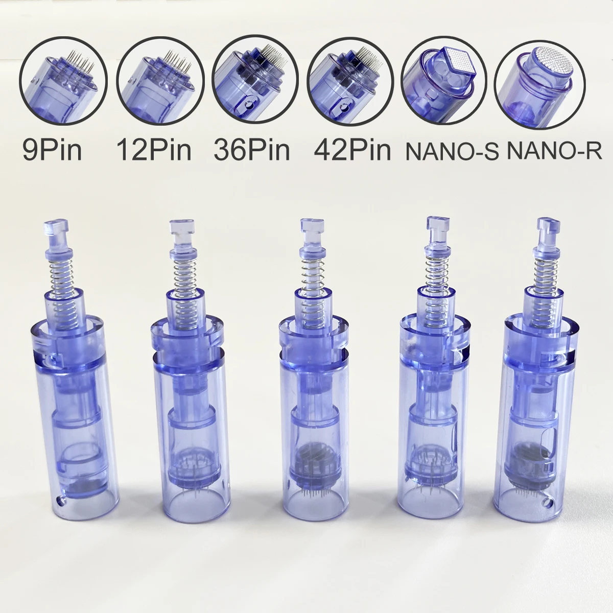 Derma caneta agulha nano baioneta cartucho 12 36 ponta da agulha para ymy a1 a6 m6 m7 e30 microagulhamento rosto micro agulha