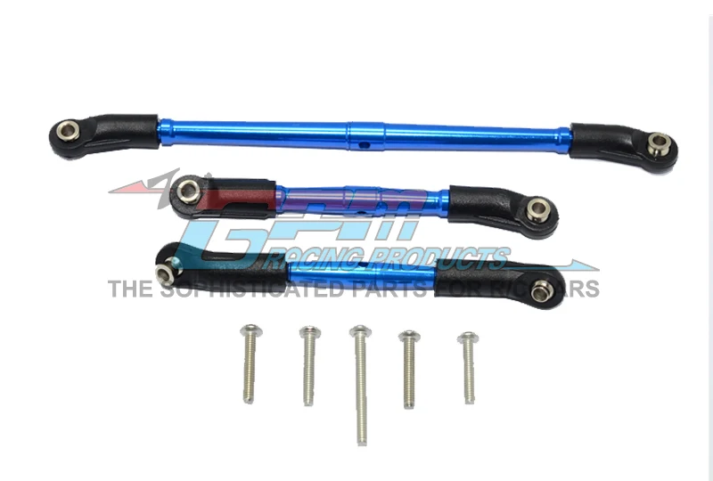 Set Barre Di Sterzo E Collegamento In Alluminio Blu GPM Per Axial SCX6 | Barre A Sfera Complete
