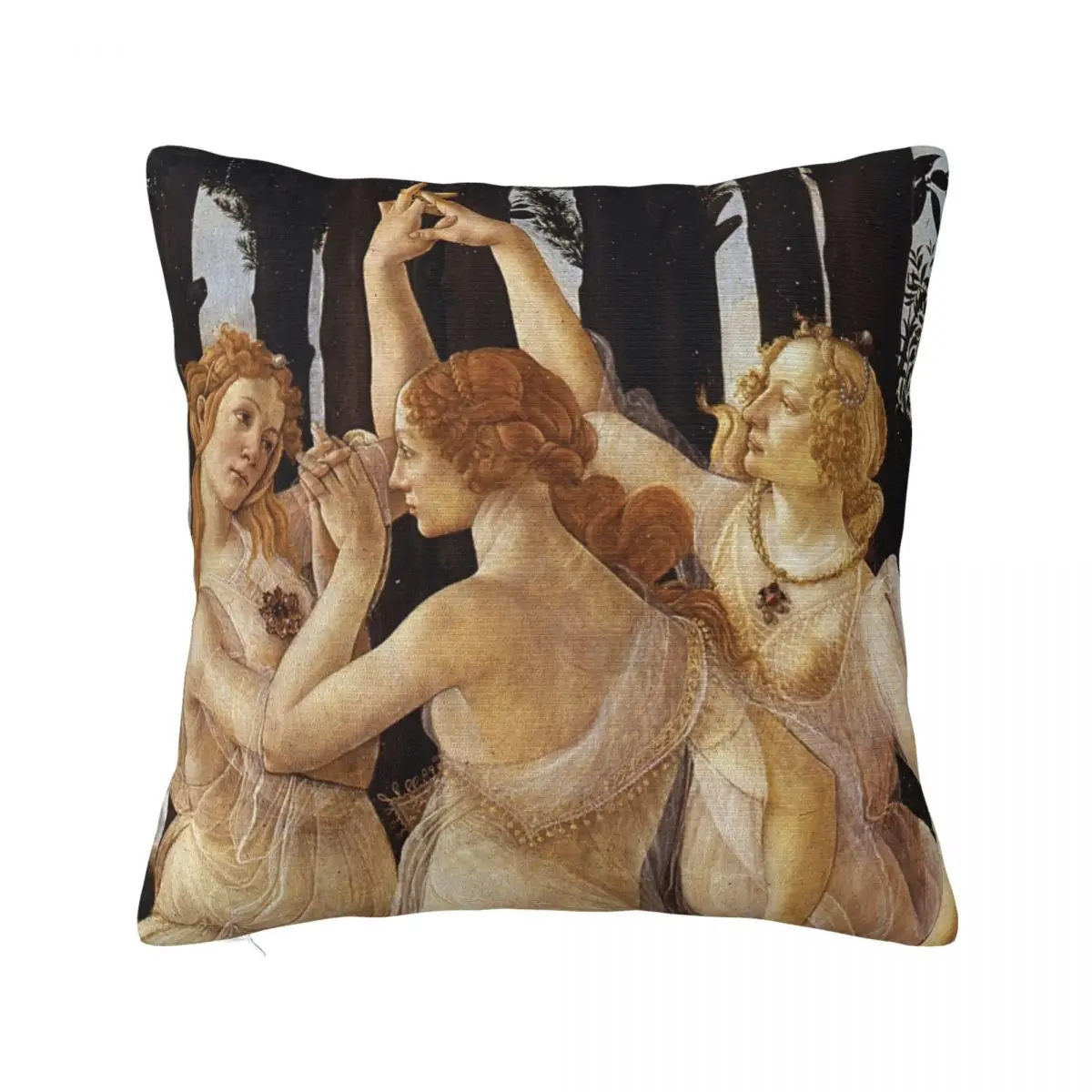 La Primavera-Le Tre Grazie-Sandro Botticelli Cuscino Federa Cuscino Ornamentale