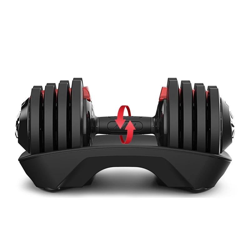 Gym Equipment Fitness Dumbells 18kg 40lb 3 In 1 Quickly Adjustable Weight Dumbbell And Barbell Sets